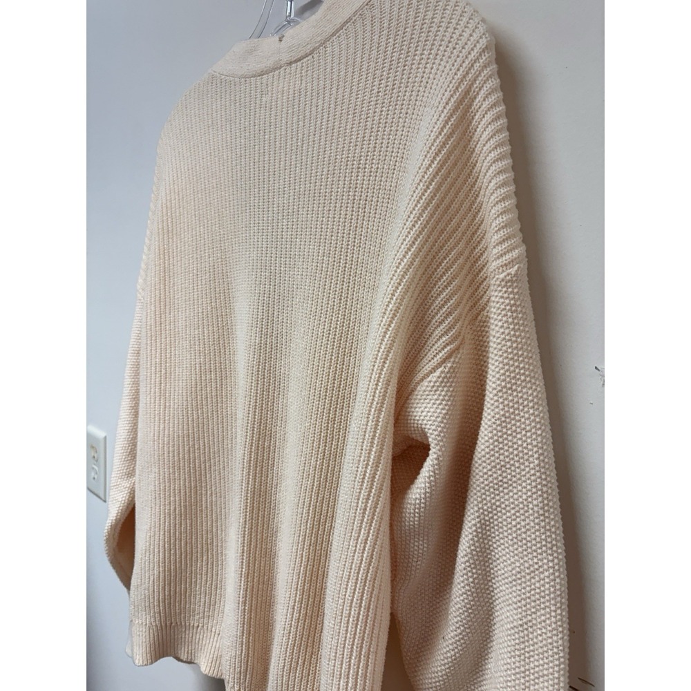 LC Lauren Conrad Women's Textured Cardigan Sweater L - Cream Chunky Knit 90's - Picture 11 of 14